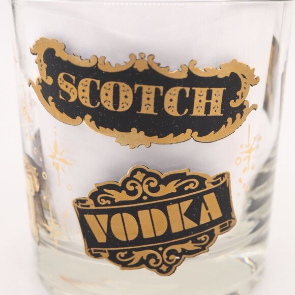 4 West Virginia Glass Co. Liquor Labels Double Old Fashioned Glasses Vtg MCM - Picture 9 of 16